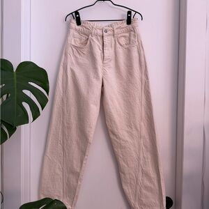 Zara Cream Straight-Leg Women’s Jeans